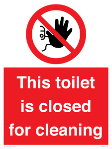 This toilet is closed for cleaning